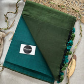 Indupriyaa Mehndi Rama Handloom Khadi Cotton Saree